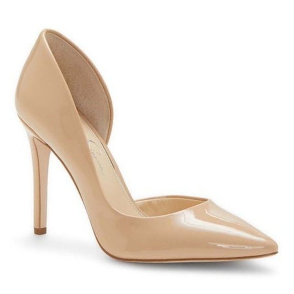 Jessica Simpson Stiletto Pump 10 Heels Minimalist Wedding Classic Nude Tan Paryn